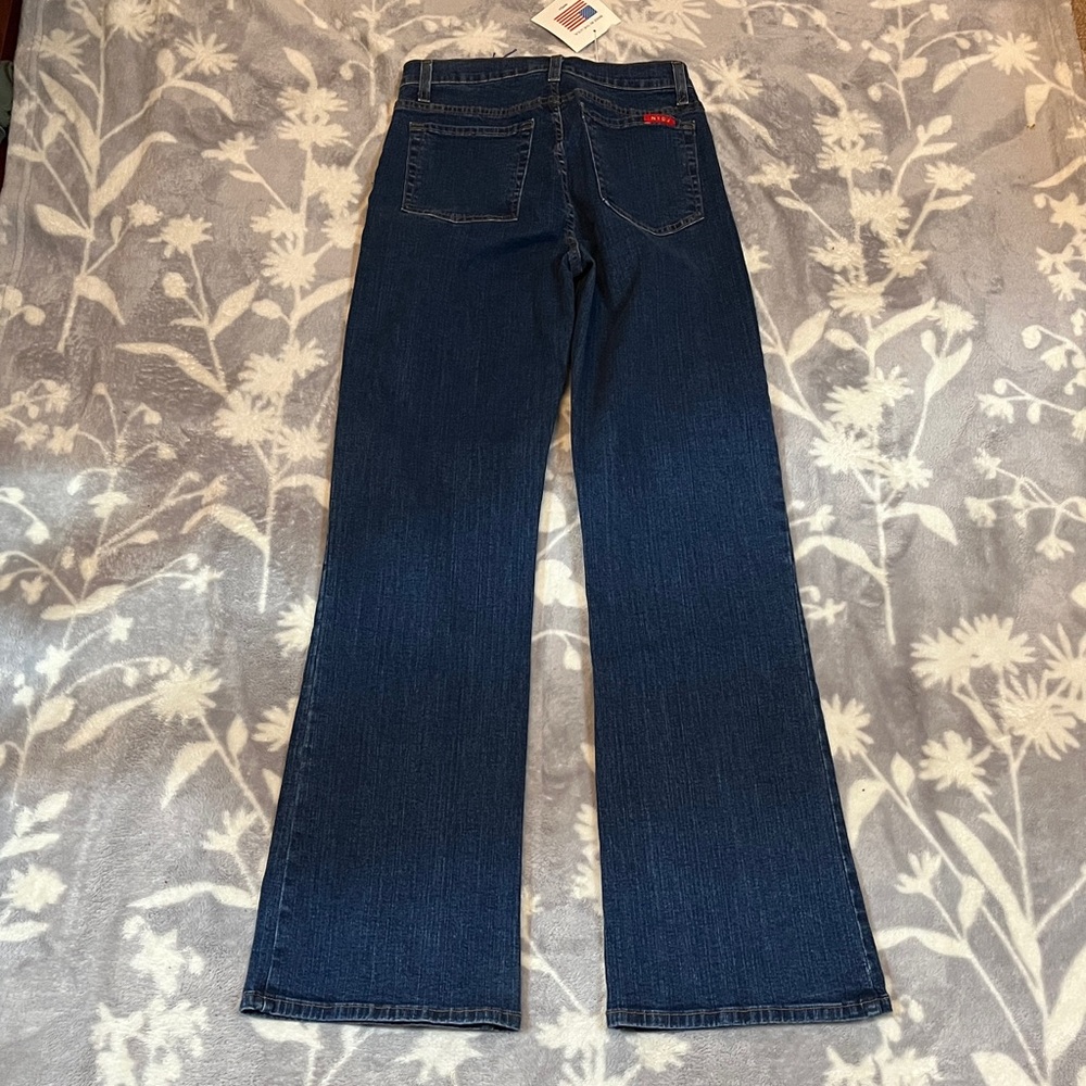 NYDJ Dark Blue Flare Jeans Wide Leg - Picture 5 of 14